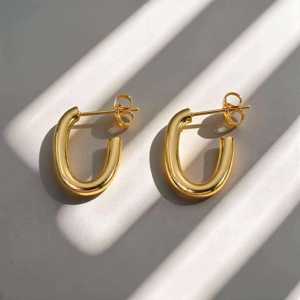Simple Titanium Steel Earrings